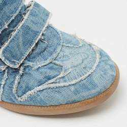 Pre Owned Isabel Marant Blue Denim Bekett Wedge Sneakers Size 40