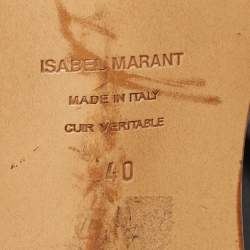 Pre Owned Isabel Marant Black Leather Jaeryn Ankle Strap Sandals Size 40