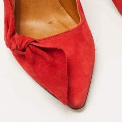 Isabel Marant Red Suede Side Bow Pumps Size 38