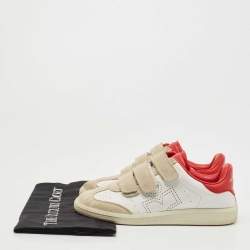 Isabel Marant Tricolor Leather and Suede Beth Sneakers Size 36