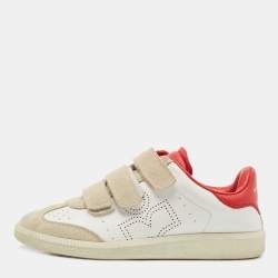Isabel Marant Tricolor Leather and Suede Beth Sneakers Size 36