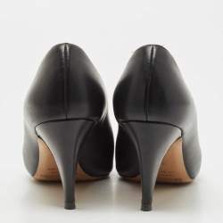 Pre Owned Isabel Marant Black Leather Pointed Toe Pumps Size 38