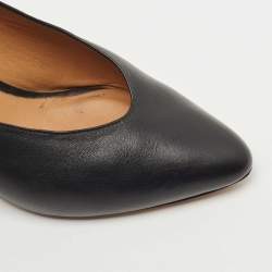 Pre Owned Isabel Marant Black Leather Pointed Toe Pumps Size 38