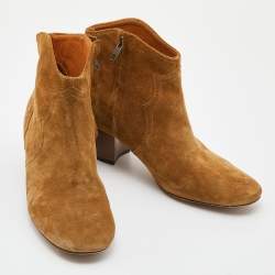 Isabel Marant Brown Suede Dicker Ankle Boots Size 38