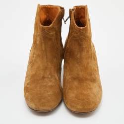 Isabel Marant Brown Suede Dicker Ankle Boots Size 38