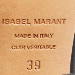 Pre Owned Isabel Marant Black Leather Lelie Ankle Tie Sandals Size 39