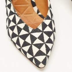 Isabel Marant Black/White Printed Canvas Pumps Size 38
