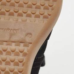 Pre Owned Isabel Marant Black Suede Bobby High Top Sneakers Size 40