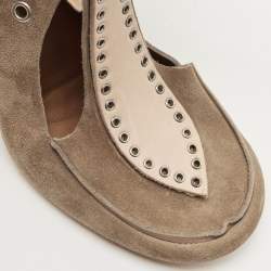 Isabel Marant Grey Suede Milla Eyelet Ankle Boots Size 38