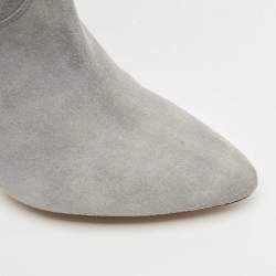 Pre Owned Isabel Marant Blue Suede Midcalf Boots Size 38