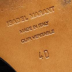 Pre Owned Isabel Marant Black Suede and Calf Hair Scarlet Wedge Boots Size 40