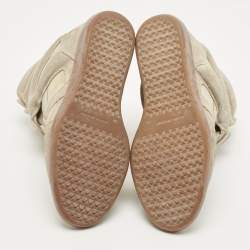 Pre Owned Isabel Marant Grey Suede Bekett Wedge Sneakers Size 39