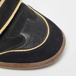 Pre Owned Isabel Marant Black Suede Bekett Wedge Sneakers Size 37