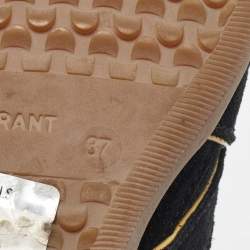 Pre Owned Isabel Marant Black Suede Bekett Wedge Sneakers Size 37