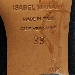Pre Owned Isabel Marant Black Suede Pearl Studded Accents Boot Size 38