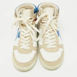 Pre Owned Isabel Marant Multicolor Suede and Leather Logo Bayten Wedge Sneakers Size 39