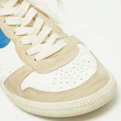 Pre Owned Isabel Marant Multicolor Suede and Leather Logo Bayten Wedge Sneakers Size 39