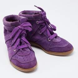 Isabel Marant Purple Suede Bobby Sneakers Size 40