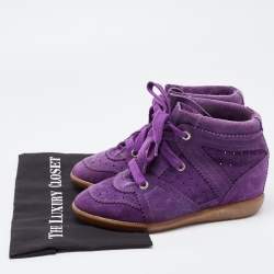 Isabel Marant Purple Suede Bobby Sneakers Size 40