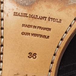 Pre Owned Isabel Marant Black Suede Dicker Ankle Boots Size 36