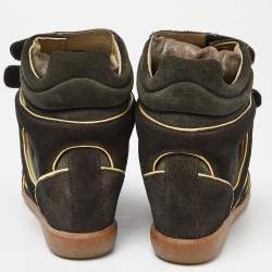 Pre Owned Isabel Marant Black Suede Bekett Sneakers Size 38