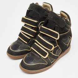 Pre Owned Isabel Marant Black Suede Bekett Sneakers Size 38