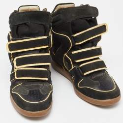 Pre Owned Isabel Marant Black Suede Bekett Sneakers Size 38