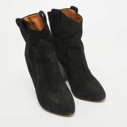 Isabel Marant Black Suede Ankle Boots Size 37