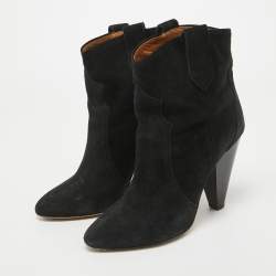 Isabel Marant Black Suede Ankle Boots Size 37