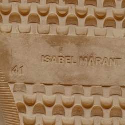 Pre Owned Isabel Marant Green Suede Bobby Wedge Sneakers Size 41