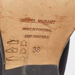 Pre Owned Isabel Marant Blue Suede Midcalf Boots Size 38