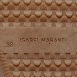 Pre Owned Isabel Marant Black Suede and Leather Bekett Wedge Sneakers Size 38