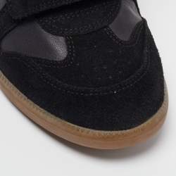 Pre Owned Isabel Marant Black Suede and Leather Bekett Wedge Sneakers Size 38