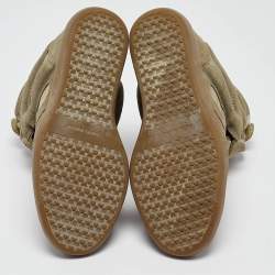 Isabel Marant Green Leather and  Suede Bekett Sneakers Size 37