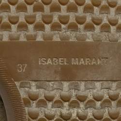 Isabel Marant Green Leather and  Suede Bekett Sneakers Size 37