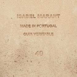 Pre Owned Isabel Marant Black Leather Crystal Embellished Ecly Sandals Size 40