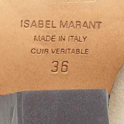 Pre Owned Isabel Marant Beige Suede Mid Calf Boots Size 36
