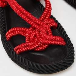Pre Owned Isabel Marant Red Rope Lou Flat Sandals Size 39