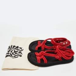 Pre Owned Isabel Marant Red Rope Lou Flat Sandals Size 39