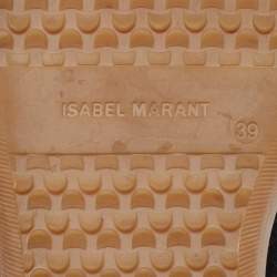 Pre Owned Isabel Marant Black Suede Bobby Wedge Sneakers Size 39