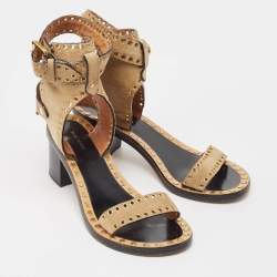 Isabel Marant Light Brown Suede Ankle Strap Sandals Size 37