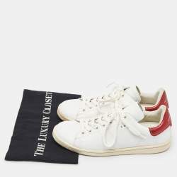 Pre Owned Isabel Marant White Leather Etoile Bart Low-Top Sneakers Size 39