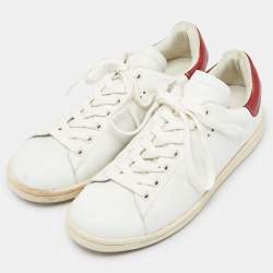 Pre Owned Isabel Marant White Leather Etoile Bart Low-Top Sneakers Size 39
