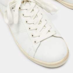 Pre Owned Isabel Marant White Leather Etoile Bart Low-Top Sneakers Size 39