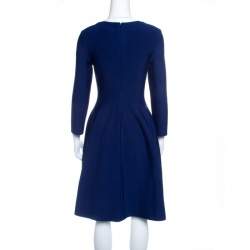 Issa Navy Blue Knit Eddington Fit and Flare Dress M