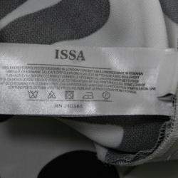 Issa Black and White Squiggle Print Waist Tie Detail Ola Pants S