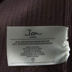 Pre Owned Issa Mocha Brown Ribbed Cap Sleeve Short Dress S