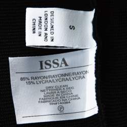 Issa Black Stretch Peplum Maxi Edith Skirt S