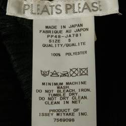 مملوكة مسبقًا Pleats Please Issey Miyake Black Plisse Short Dress Set XL