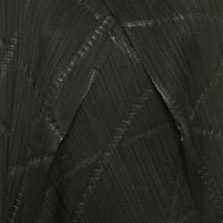 مملوكة مسبقًا Pleats Please Issey Miyake Black Plisse Short Dress Set XL